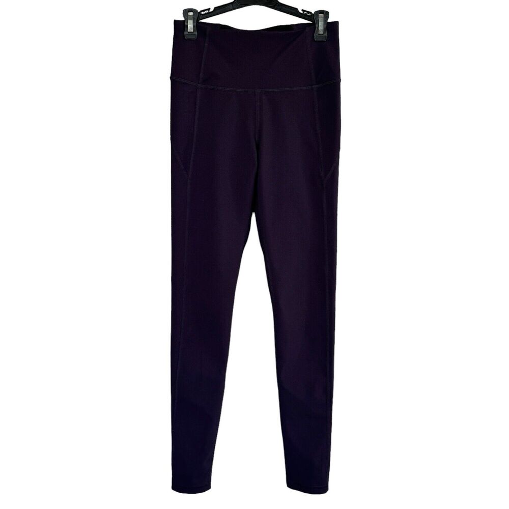 Under Armour X-Small Leggings Rear Pocket Stretch Elastic Waist Purple Womens